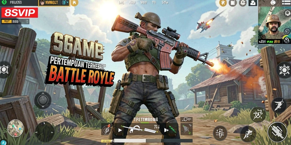 Gameplay seru di 8SVIP Battle Royale dengan pertempuran epik.
