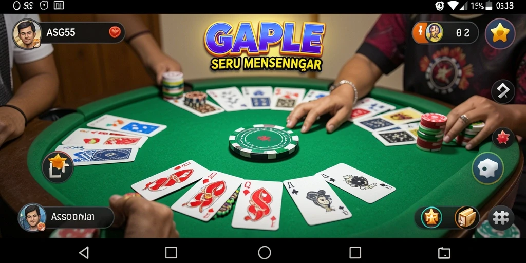 Tampilan gameplay ASG55 yang mengasyikkan dalam permainan Gaple.