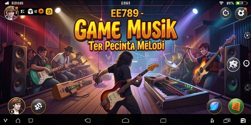 Tampilan gameplay <strong>EE789</strong> yang menarik dengan berbagai pilihan lagu.