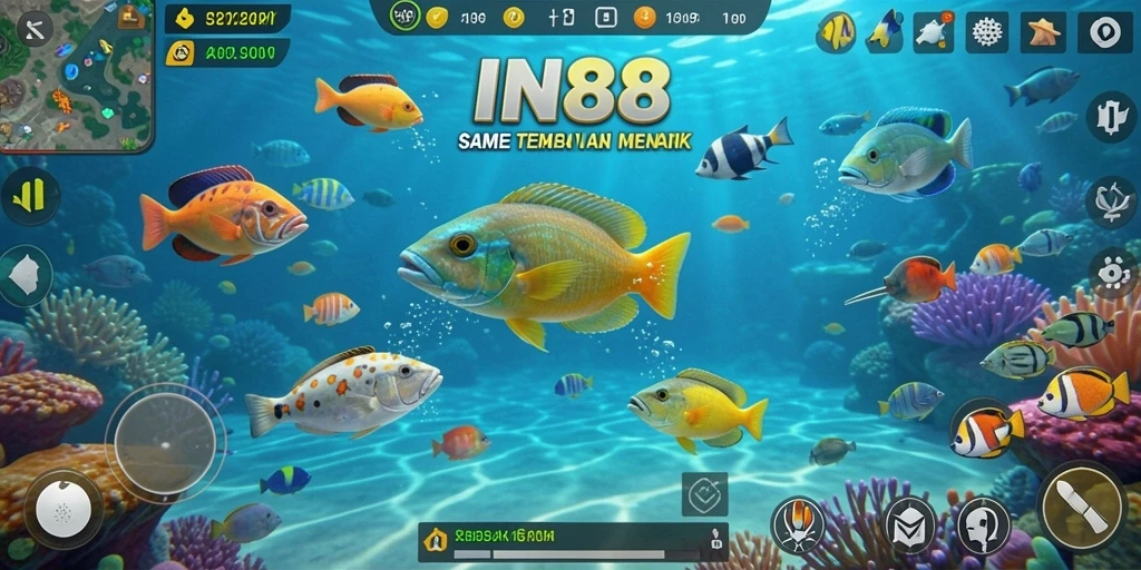 Tampilan gameplay seru dalam game Tembak Ikan IN88.