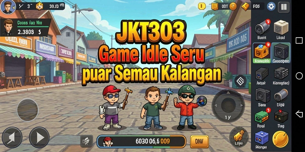 Screenshot gameplay JKT303 yang menunjukkan aktivitas Idle yang menarik.