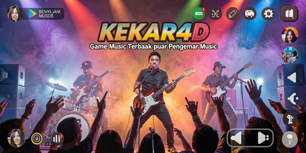 Screenshot gameplay KEKAR4D menampilkan tantangan musik yang seru.