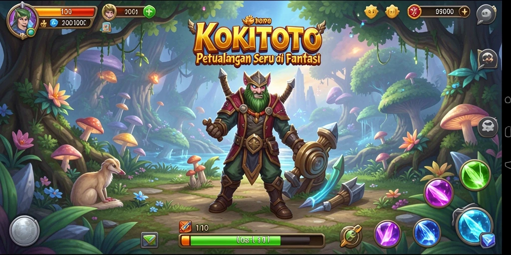 Screenshot gameplay KOKITOTO yang menampilkan petualangan seru.