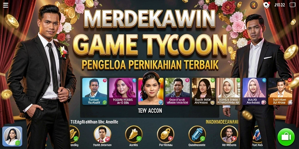 Tampilan gameplay MERDEKAWIN yang menarik dan penuh warna.