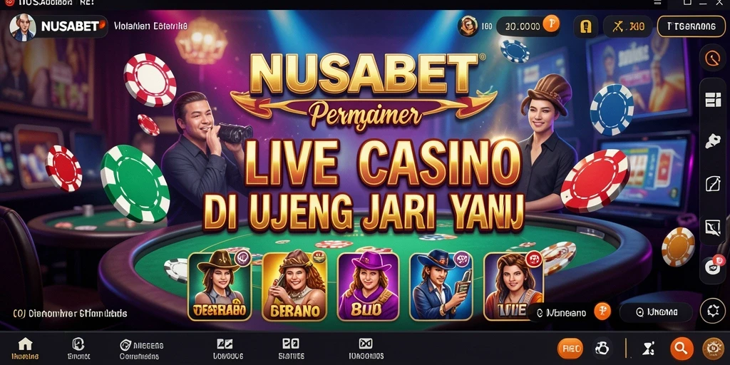 Screenshot permainan Live Casino yang memukau dari NUSABET.