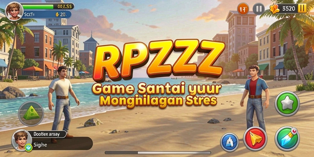Screenshot utama RPZZZ menampilkan gameplay menyenangkan yang menghibur.