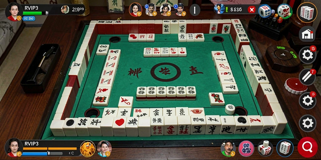 Tampilan gameplay Mahjong yang menarik dan seru di RVIP3.
