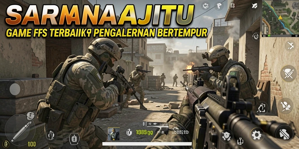 Tampilan gameplay SARANAJITU dengan aksi tembak-menembak yang mendebarkan.
