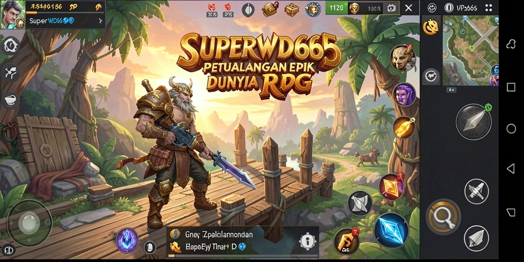 Tampilan utama gameplay SUPERWD666 yang menampilkan pertarungan seru.