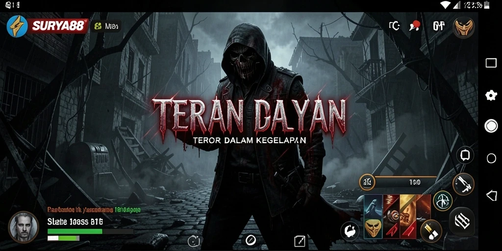 Tampilan menakutkan dari gameplay SURYA88 yang mendebarkan.
