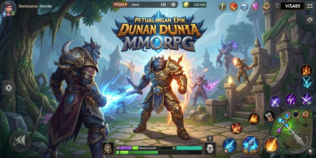 Screenshot menampilkan aksi seru dalam petualangan MMORPG VISA89.