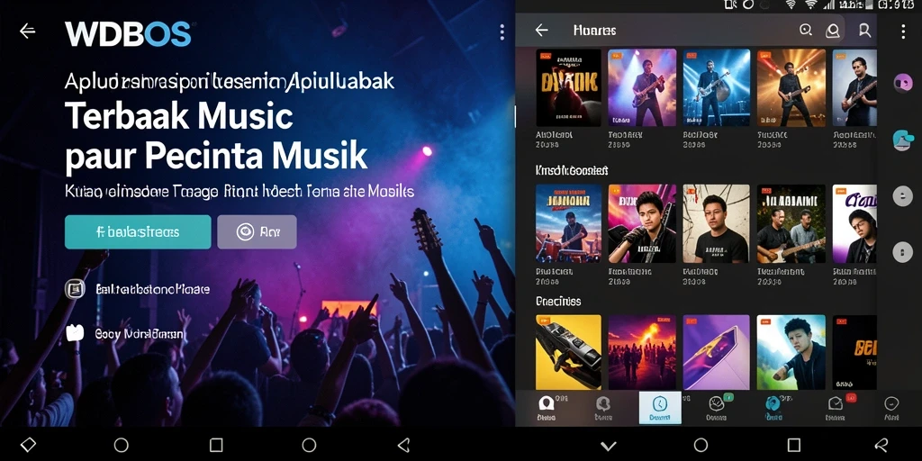 Tampilan gameplay WDBOS menampilkan antarmuka musik yang menarik.